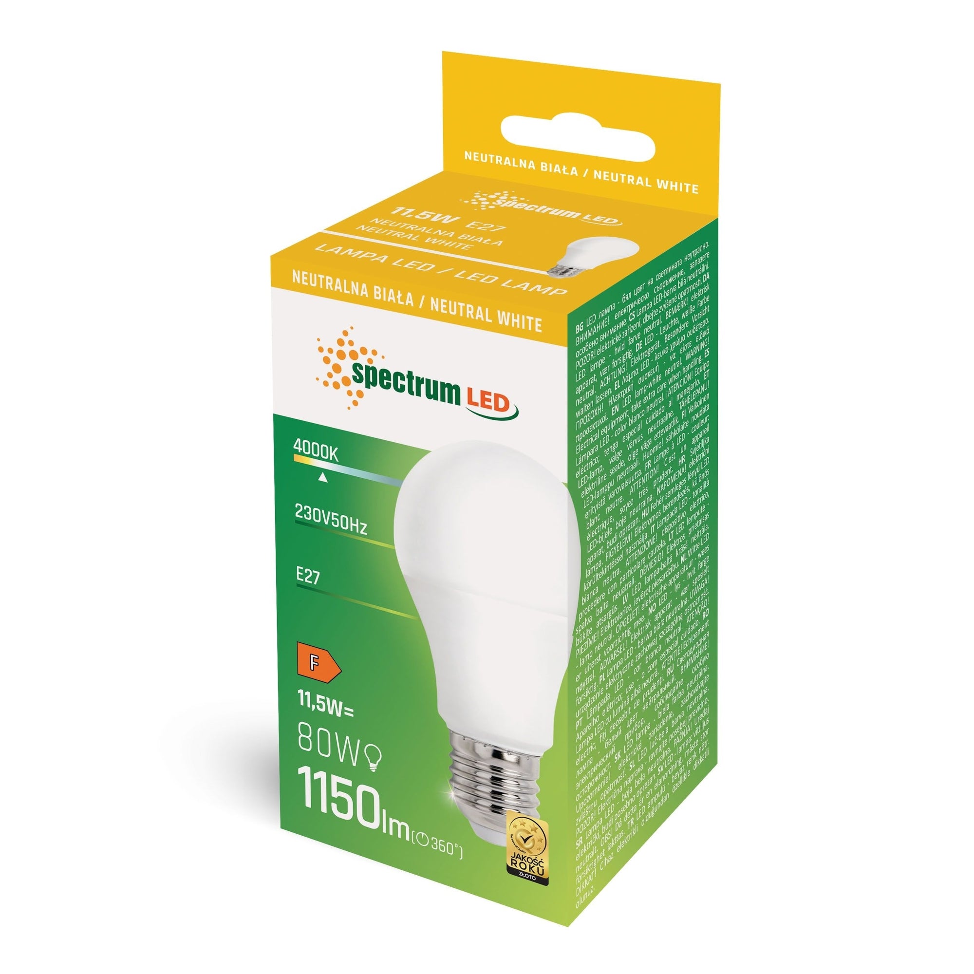 Żarówka Led Neutralna Gls E-27 230v 11,5w Woj+14347  3
