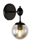 Lampa Ścienna Kinkiet Szklany APP750-1W Czarna