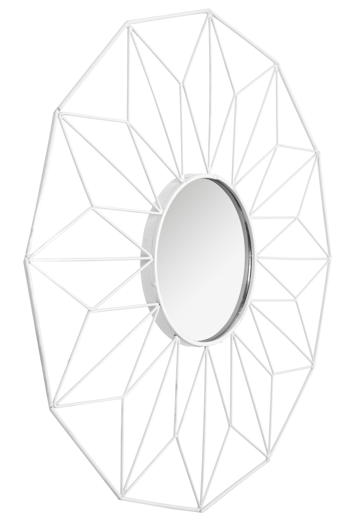 Lustro Geometryczne 12-kątne Białe 58 Cm Mc60375  6
