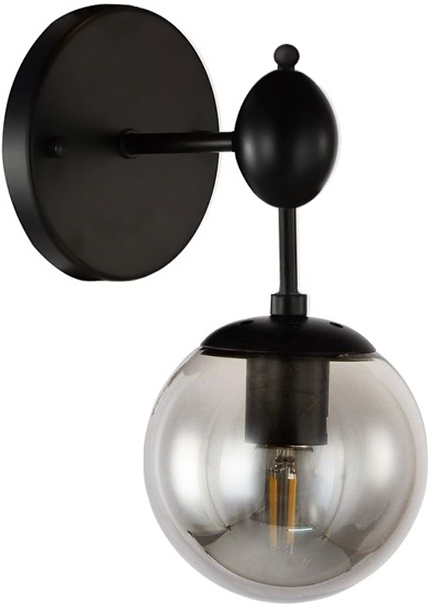 Lampa Ścienna Kinkiet Szklany APP750-1W Czarna