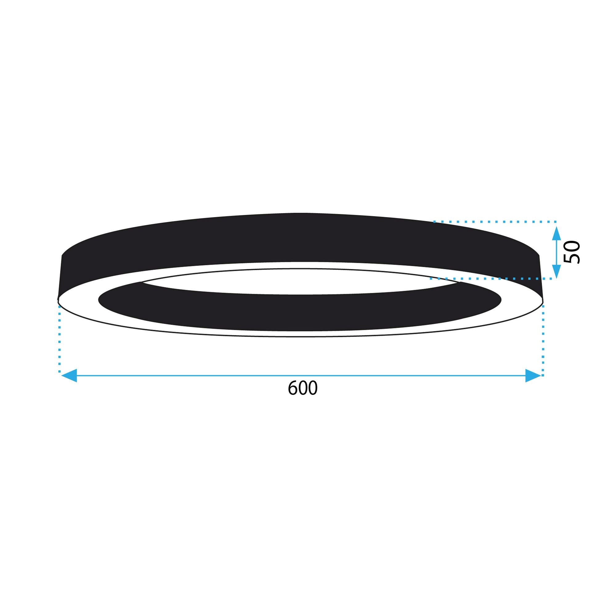 Lampa sufitowa plafon APP1283-C Czarna