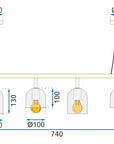 Lampa Wisząca APP1030-4CP Biała