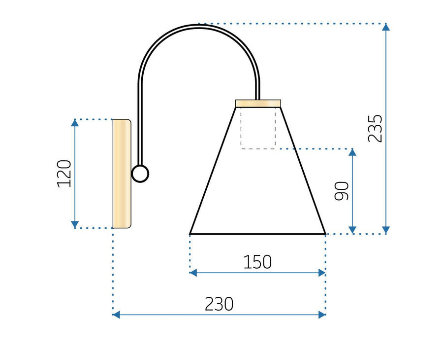 LAMPA ŚCIENNA KINKIET FOREST APP932-1W Czarna