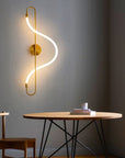 Lampa ścienna kinkiet LED APP858-W Long Złota