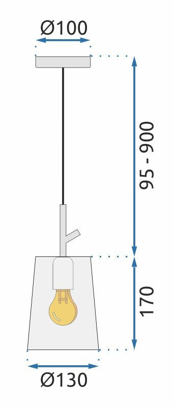 Lampa sufitowa wisząca APP1035-1CP Biała  5