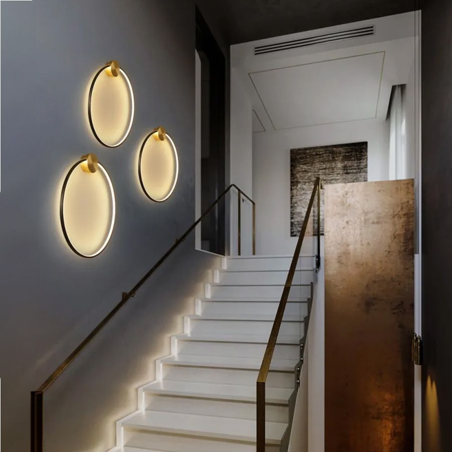 LAMPA ŚCIENNA KINKIET LED APP1388-CW OLD GOLD 40cm