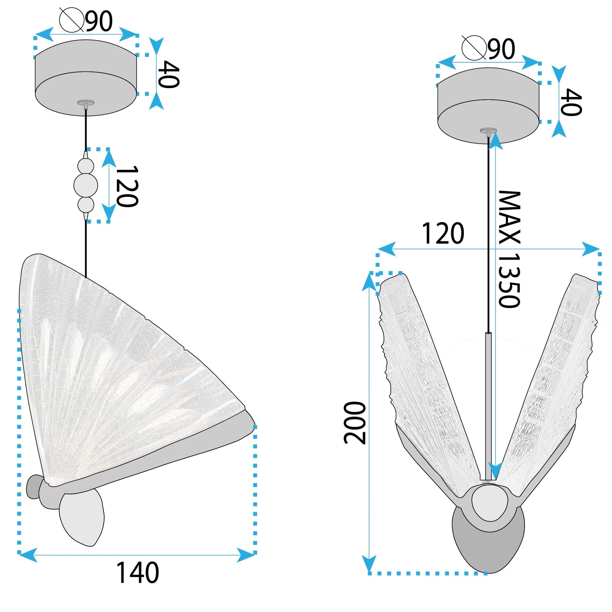 Lampa Wisząca Led Lhj105-1cp Złota  14