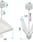 Lampa Wisząca Led Lhj105-1cp Złota  14