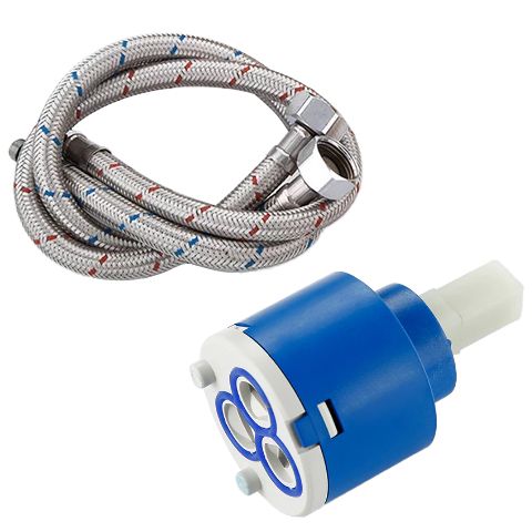 Bateria Umywalkowa REA BLOOM Biało Złota White Gold Niska
