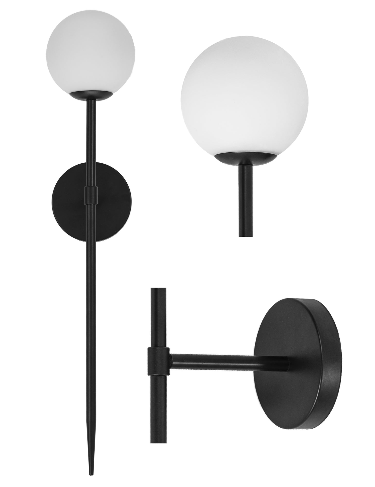 LAMPA KINKIET NOWOCZESNY 52cm APP577-1W CZARNa  1
