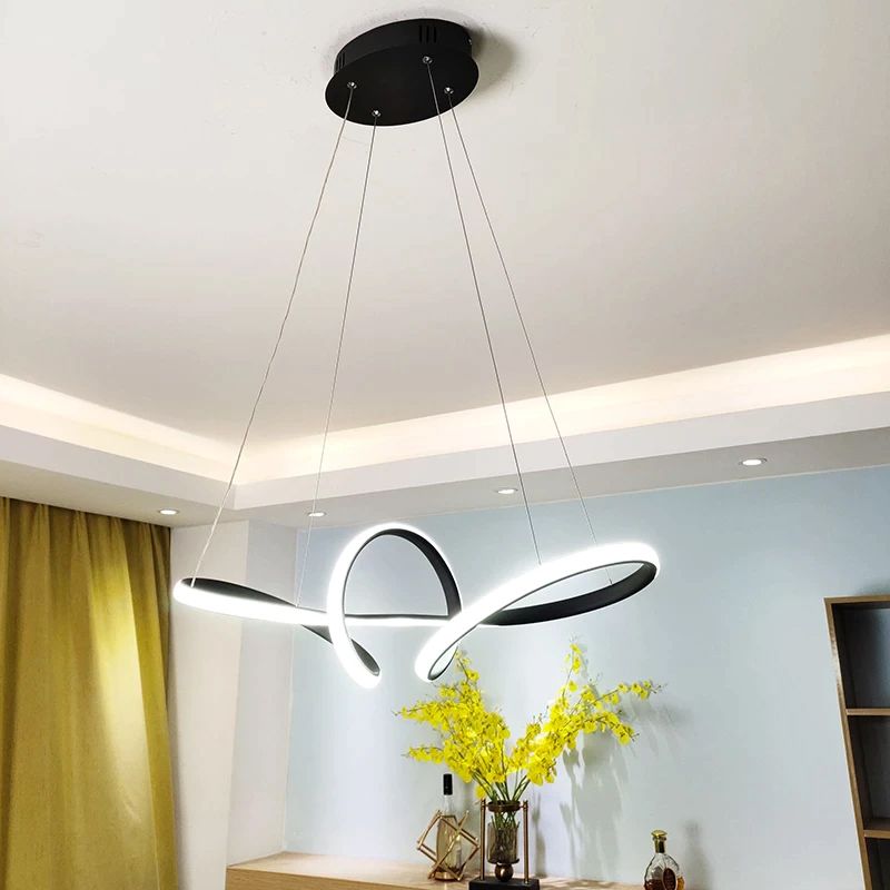 Lampa sufitowa nowoczesna LED + PILOT APP823-CP Czarna