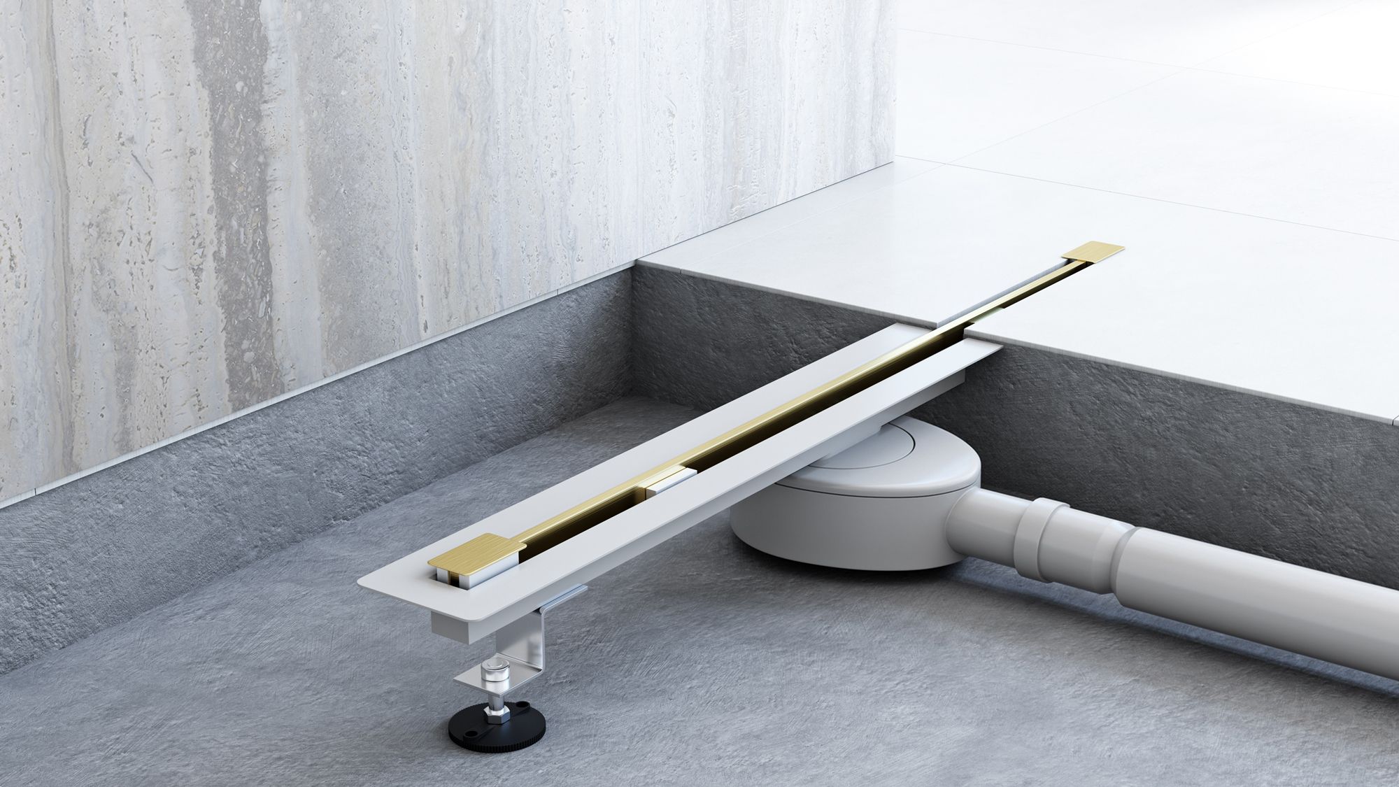 Odpływ Liniowy REA NEO ULTRA SLIM PRO Złoty Szczotkowany 70