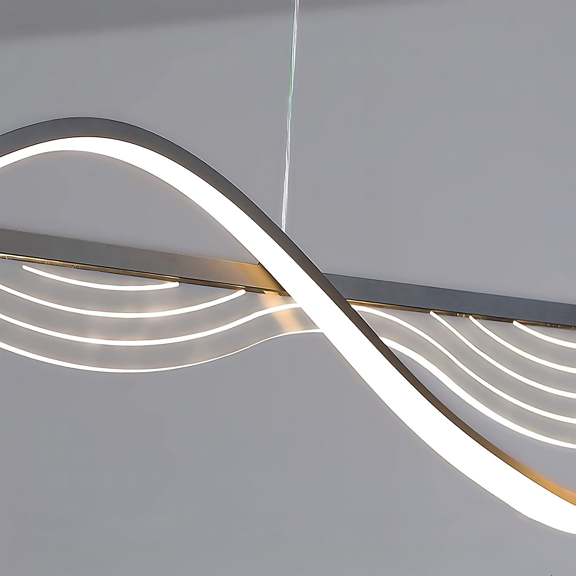 Lampa Wisząca Led Lhj041-cp 100 Cm Czarna  4