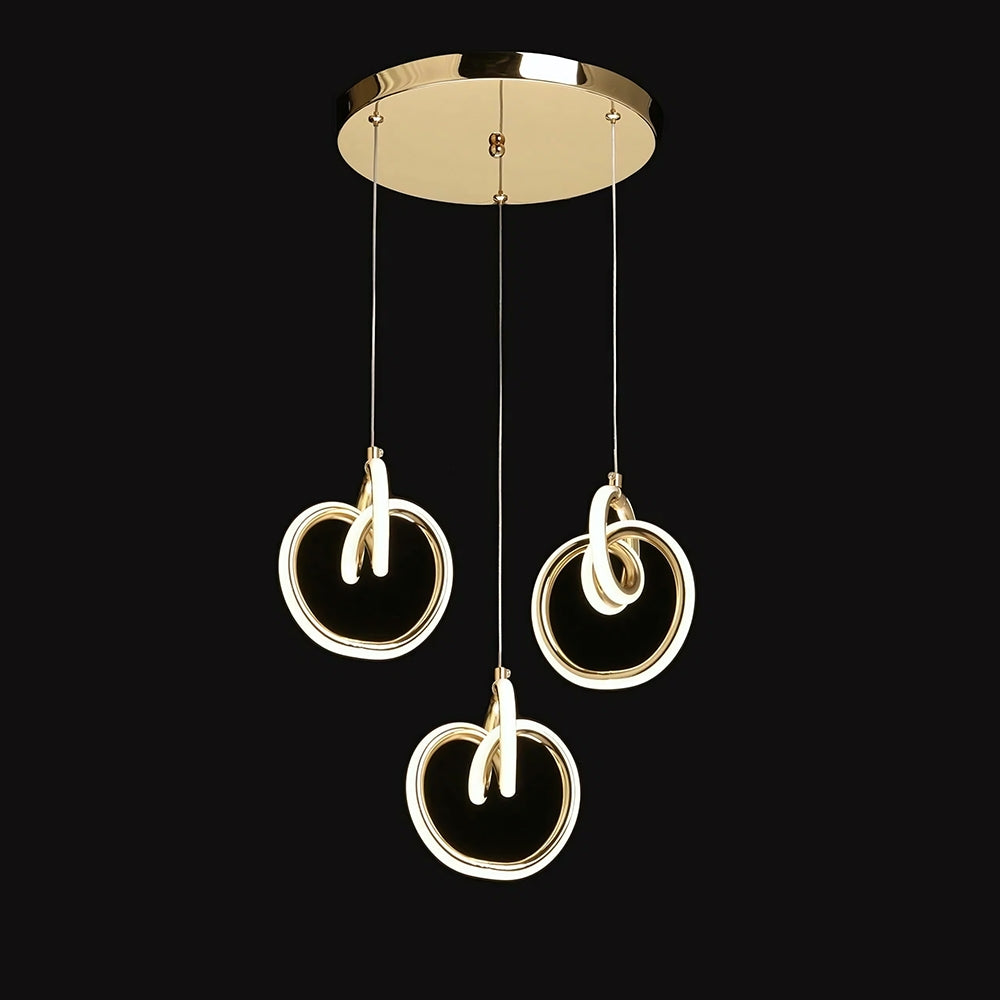 Lampa Sufitowa Wisząca Led Lhj093-3cp Złota  4