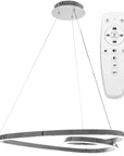 Lampa Sufitowa Wisząca Loop LED + Pilot APP798-cp Chrom  1