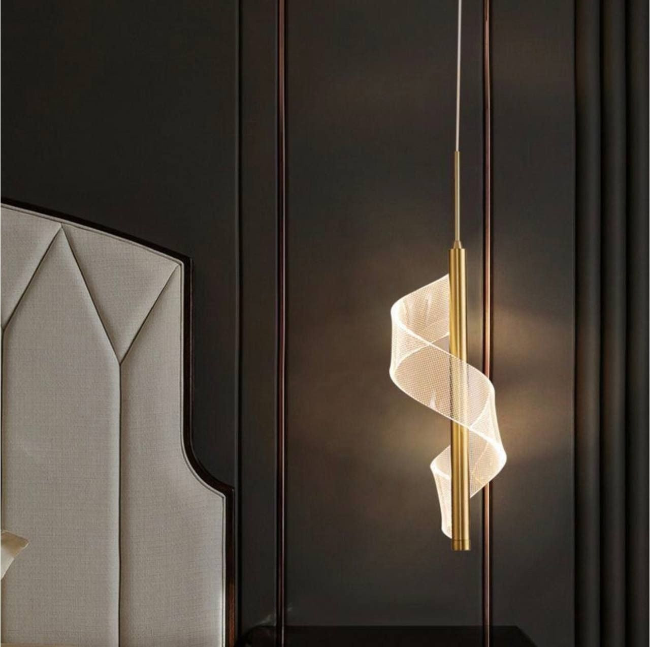 Lampa Sufitowa Wisząca Led G121-cp Gold  8