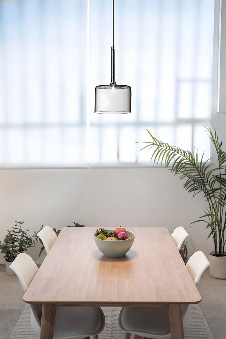 Lampa Sufitowa Wisząca Szklany Klosz APP1701-1CP Grey A  5