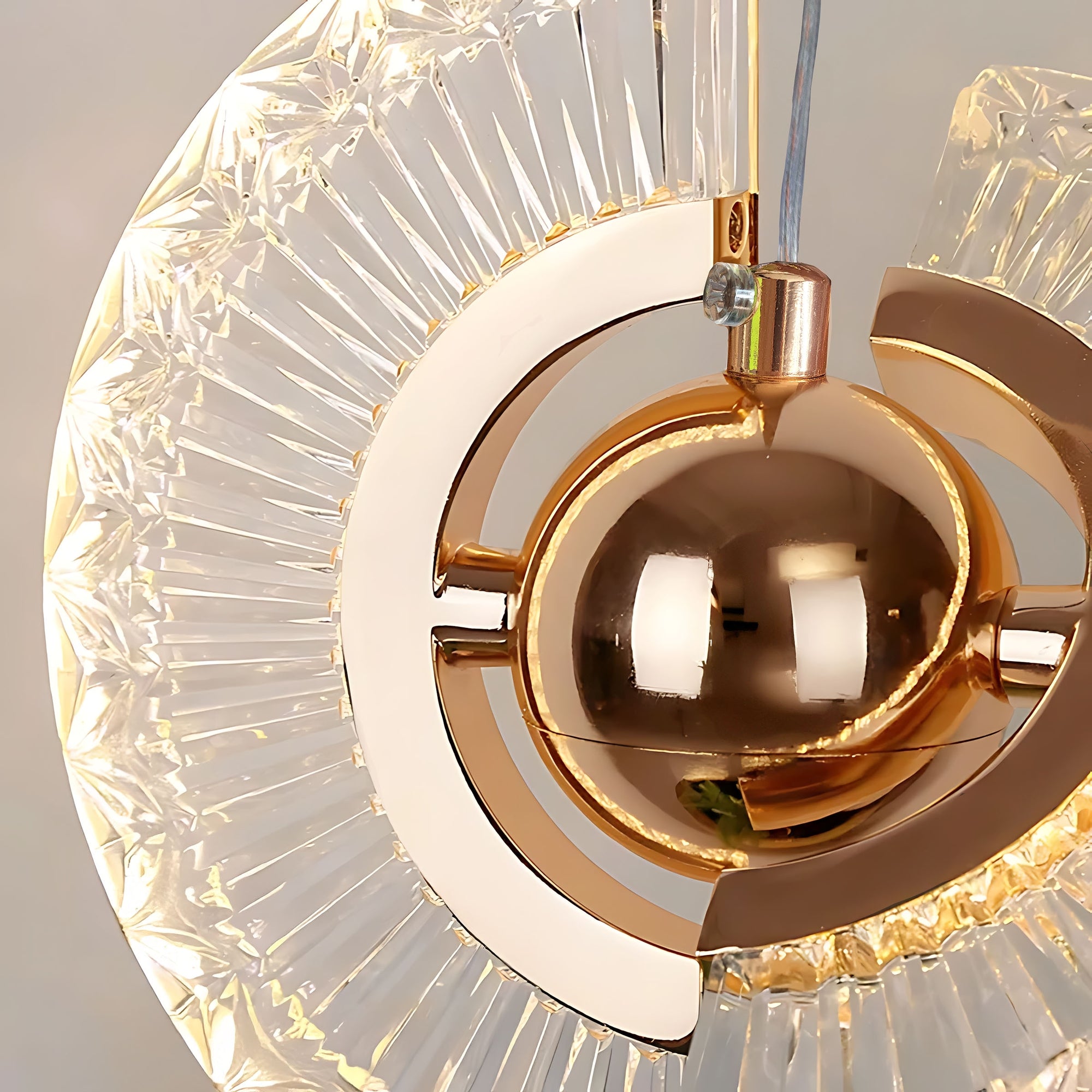 Lampa Sufitowa Wisząca Led Lhj108-2cp Złota  12