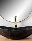 Umywalka nablatowa Rea Royal Black Marble Matt