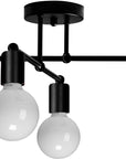 Lampa Sufitowa Wisząca Poczwórna 392200 Czarny Mat