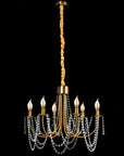 Lampa Kryształowa Żyrandol APP765-6CP Złota