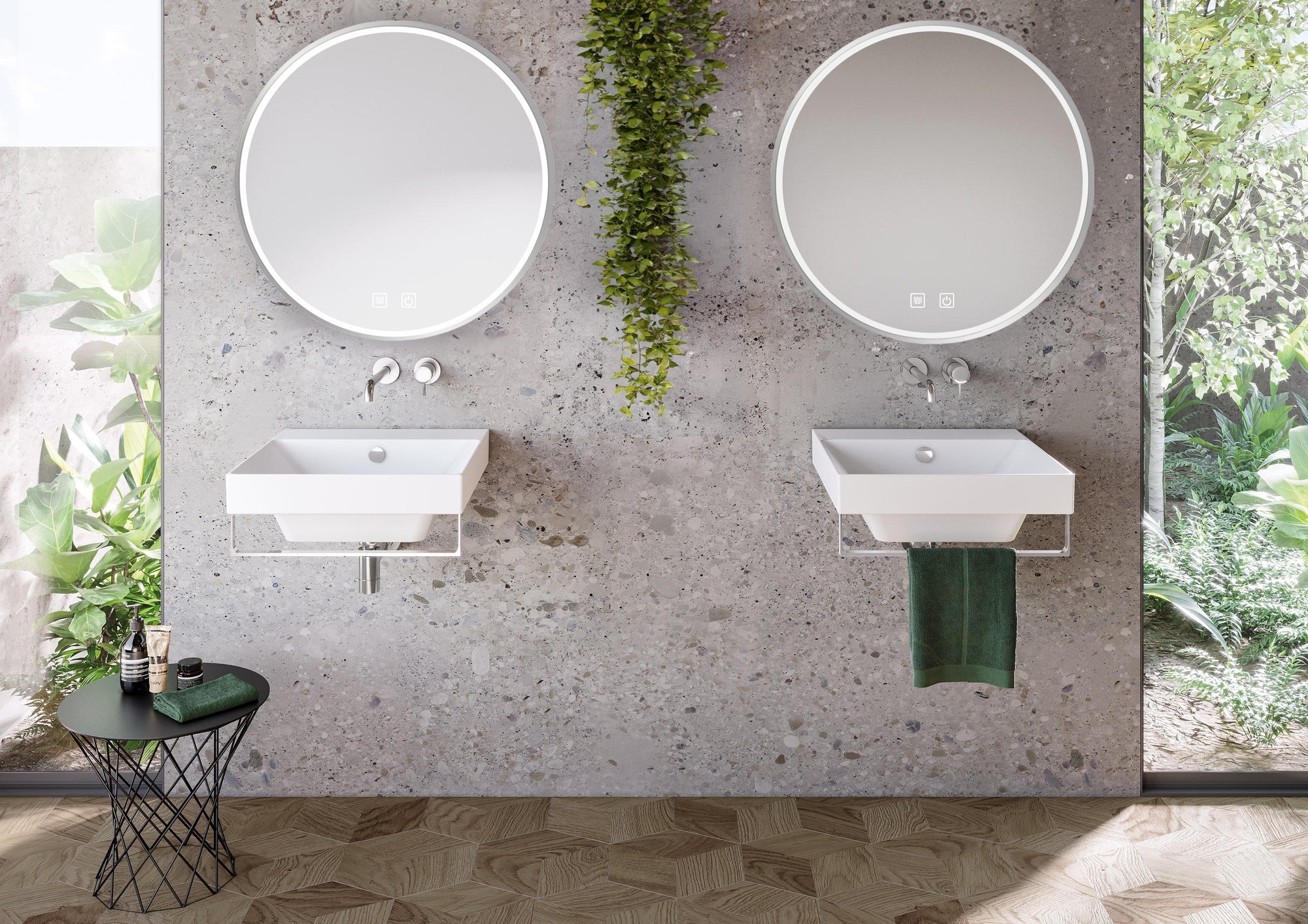 LUSTRO ŚCIENNE LED 50cm MMJ stal szczotkowana  8