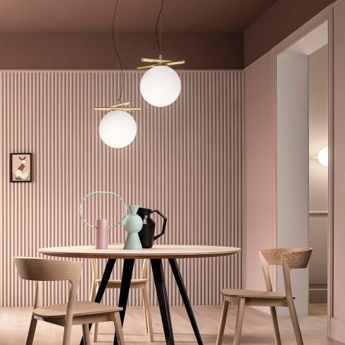 LAMPA WISZĄCA KULA ZŁOTA APP1667-1CP
