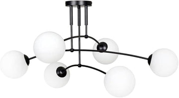 LAMPA WISZĄCA SUFITOWA CZARNY MAT APP1576-6C
