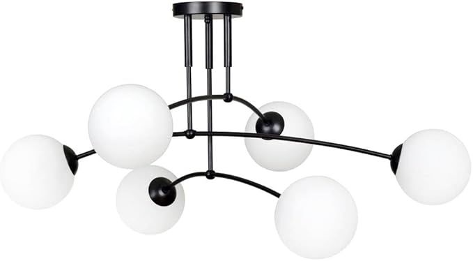 LAMPA WISZĄCA SUFITOWA CZARNY MAT APP1576-6C