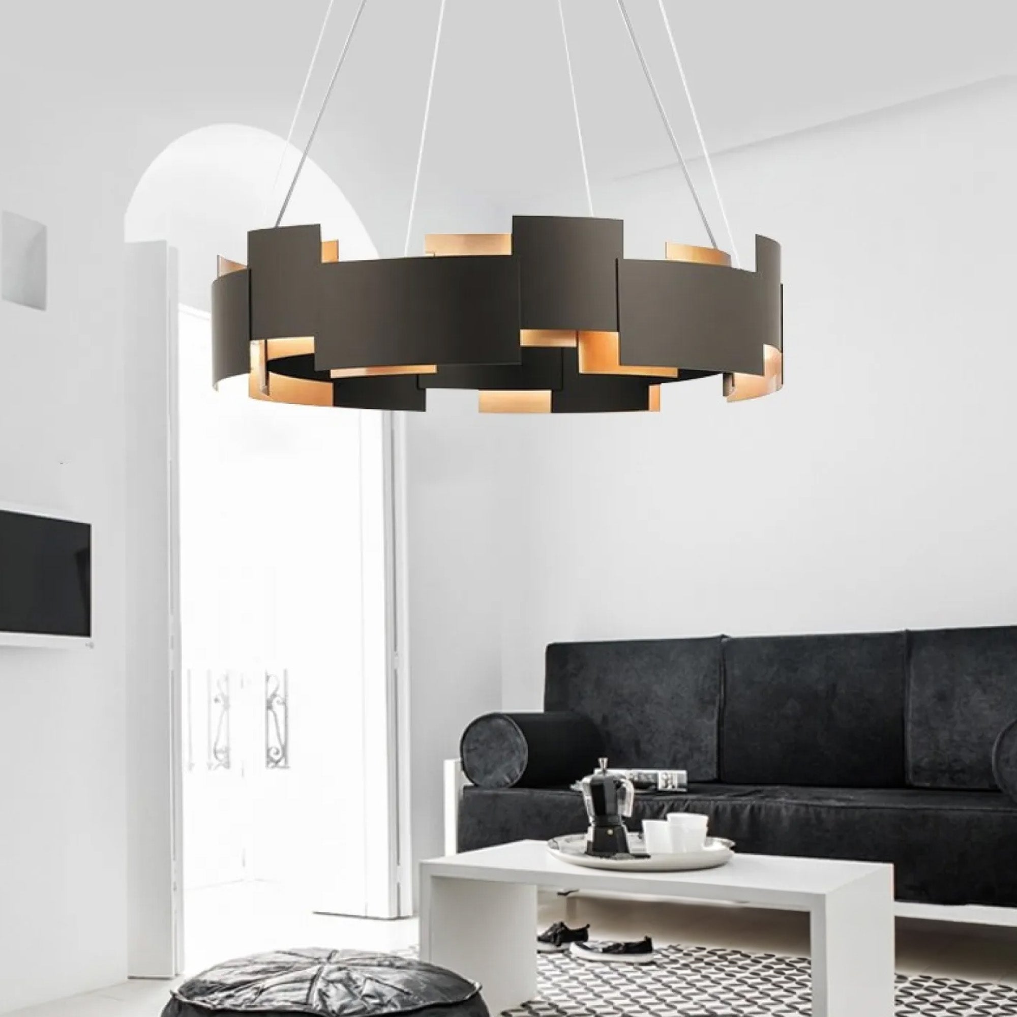 Lampa Sufitowa Wisząca Czarna APP1561-6CP  4