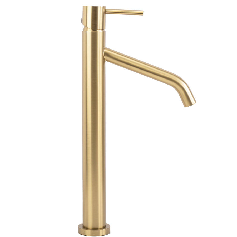 Bateria Umywalkowa REA LEVEL Szczotkowana Złota Wysoka Brush Gold