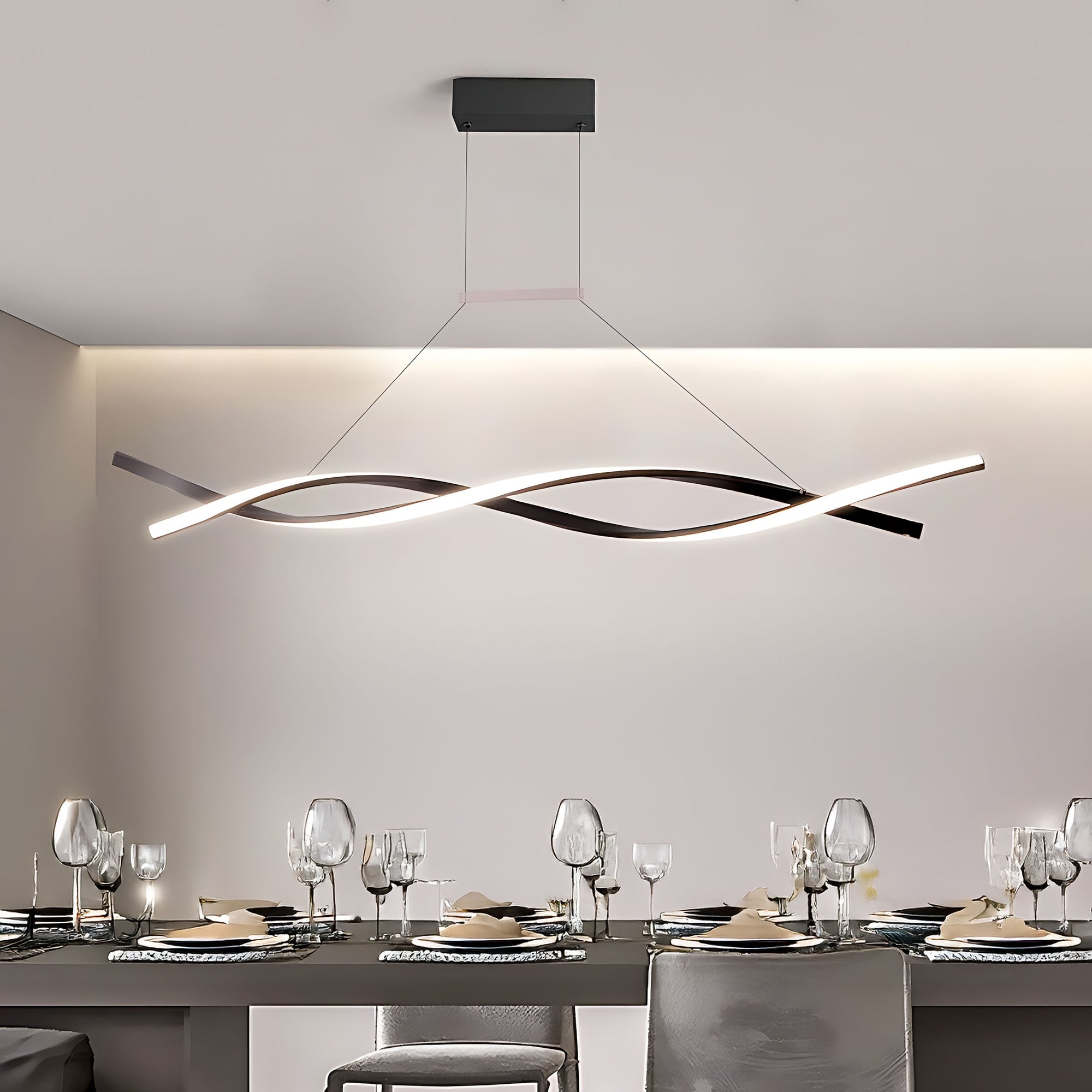 Lampa Sufitowa Wisząca Led Lhj020-cp Czarna  8
