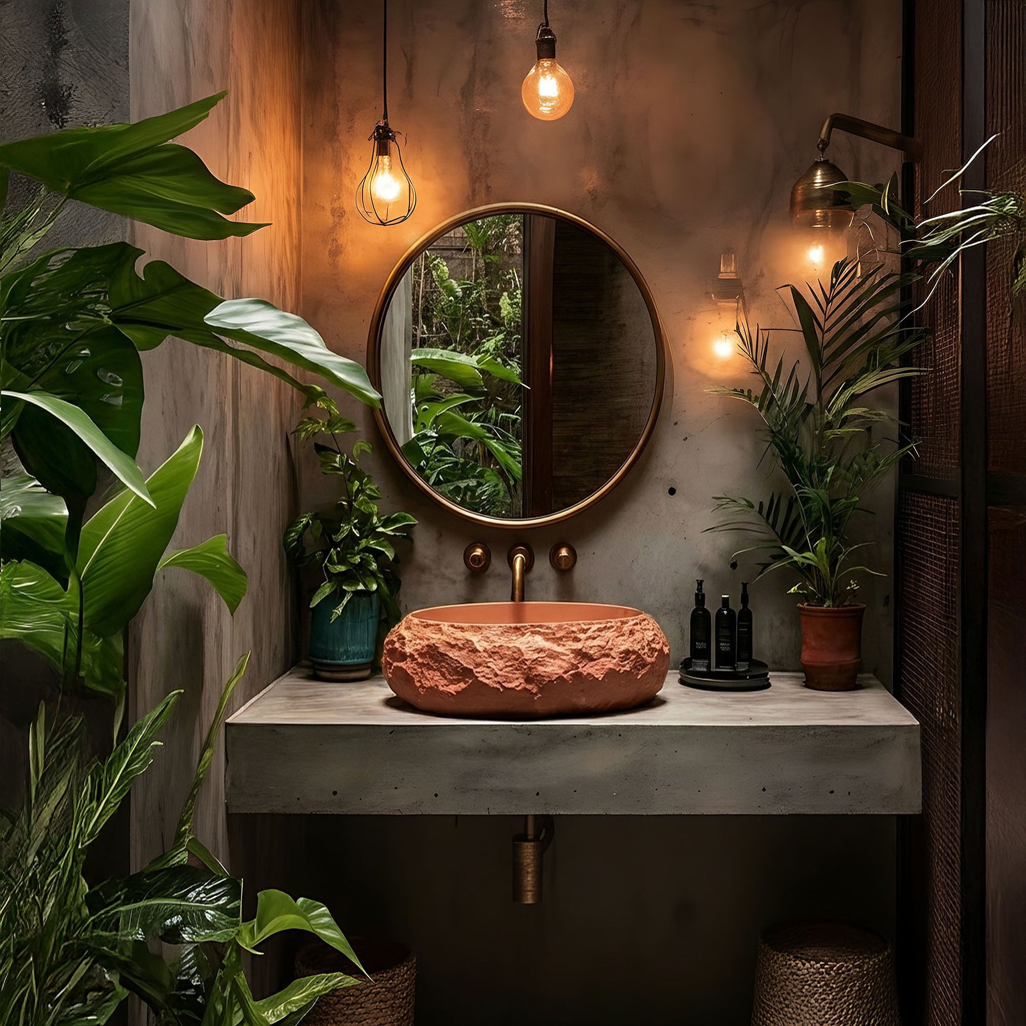 Umywalka nablatowa Rea Mika Terracotta  6