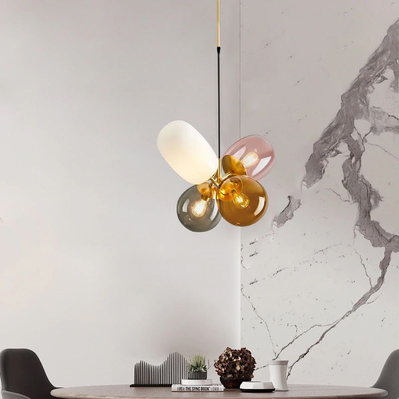 Lampa Sufitowa Wisząca Szklana APP436-4C Multicolor
