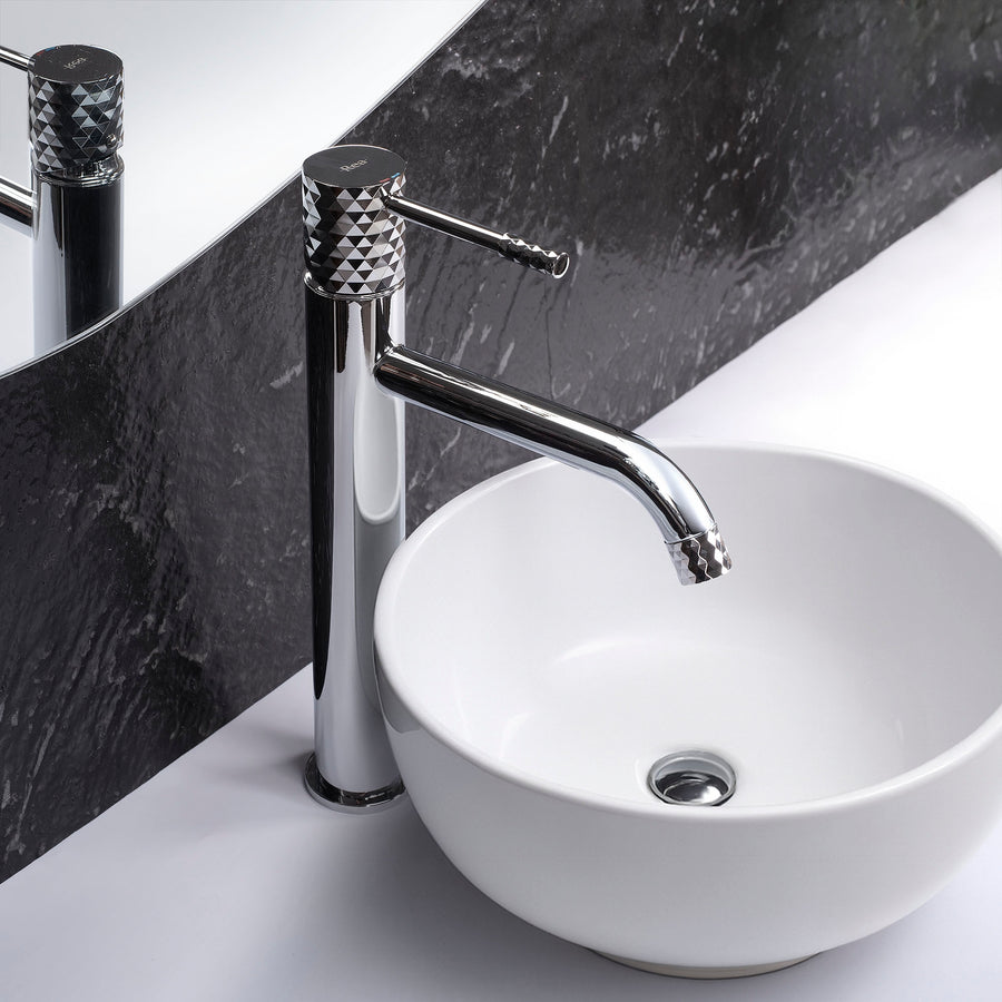 Bateria Umywalkowa Rea Lungo Diamond Chrom Wysoka  4