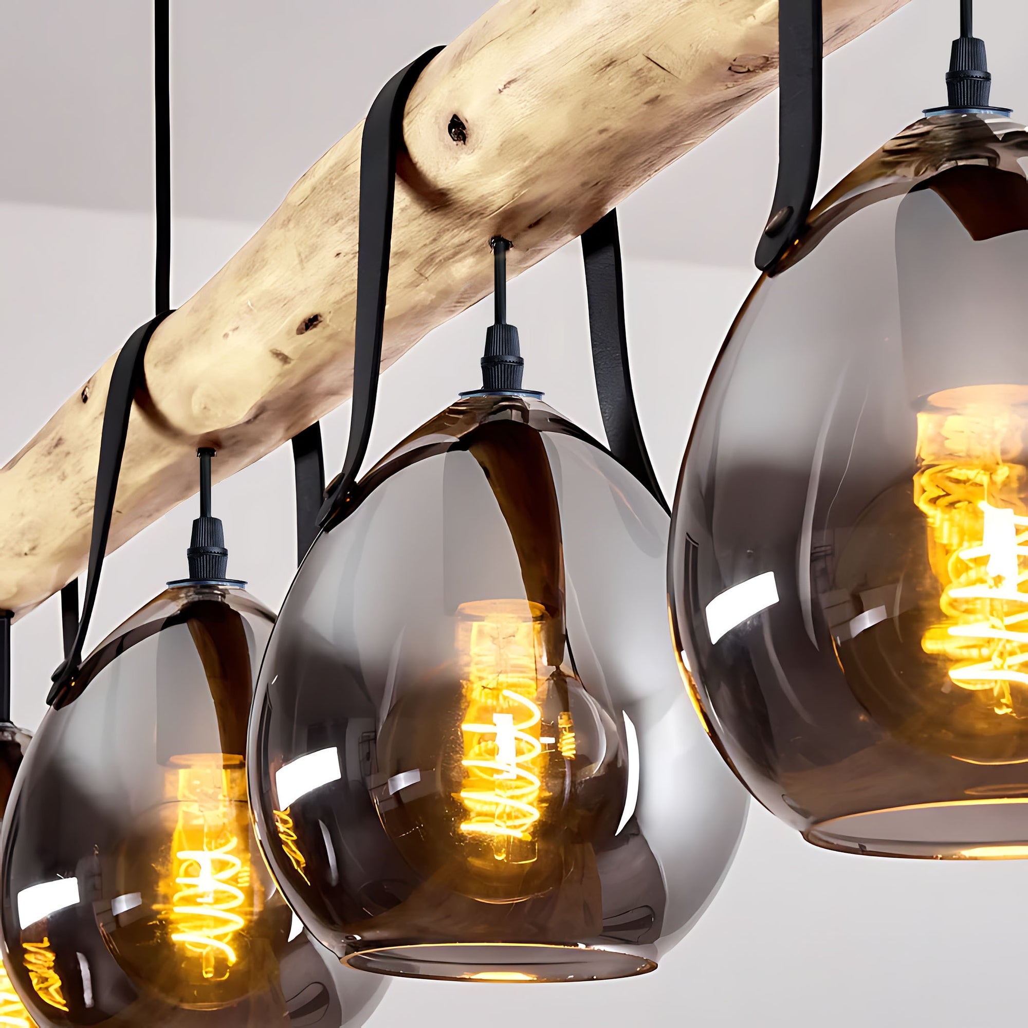 Lampa Wisząca APP1775-4CP Wood Grey  3