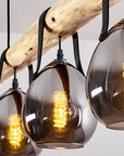 Lampa Wisząca APP1775-4CP Wood Grey  3