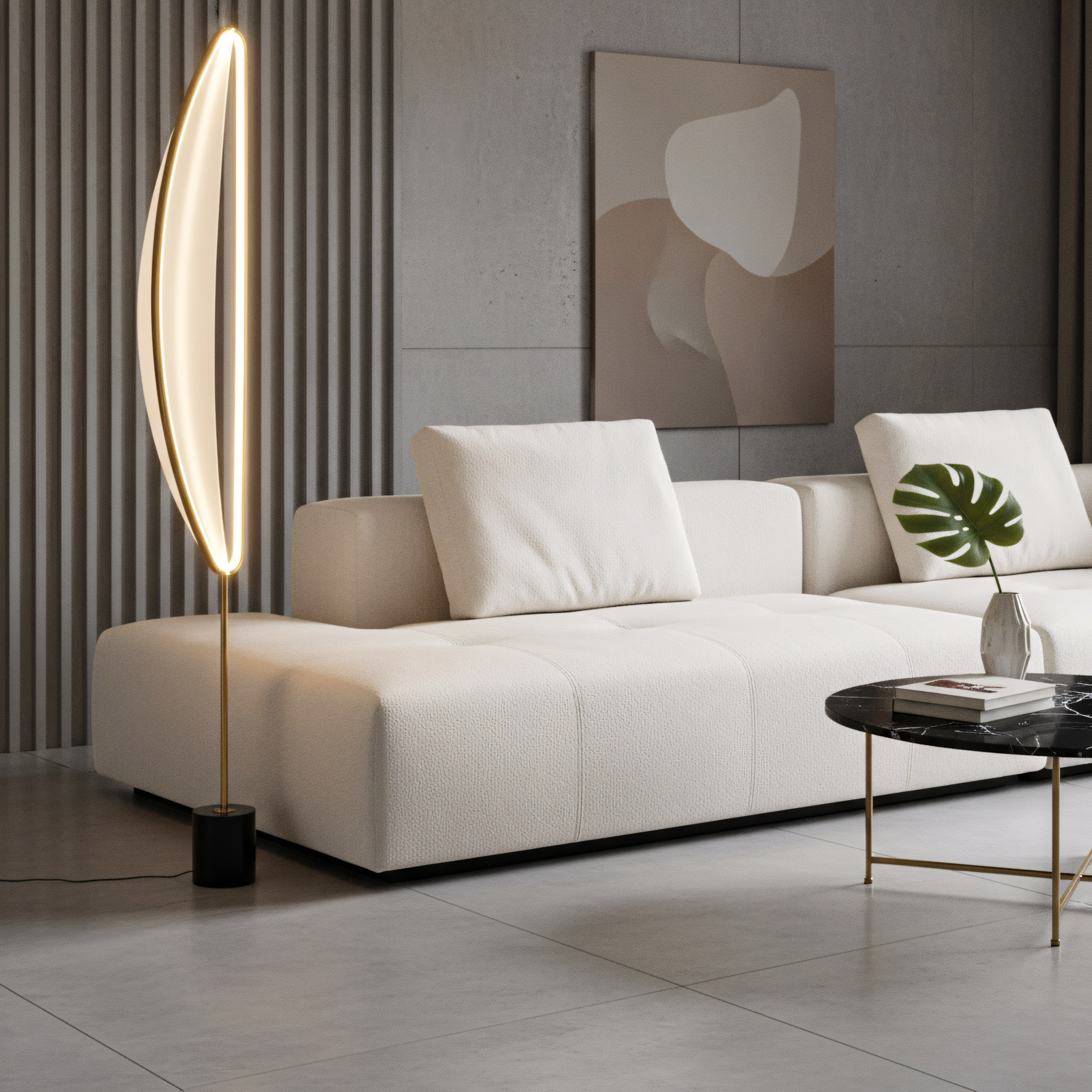 Lampa Stojąca Podłogowa Led G126-f Złota  6