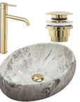 Zestaw Linda Stone + bateria wysoka Lungo gold + korek uniwersalny złoty