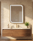 Lustro ścienne LED ZONE 80X60 Złoty Szczotkowany  8