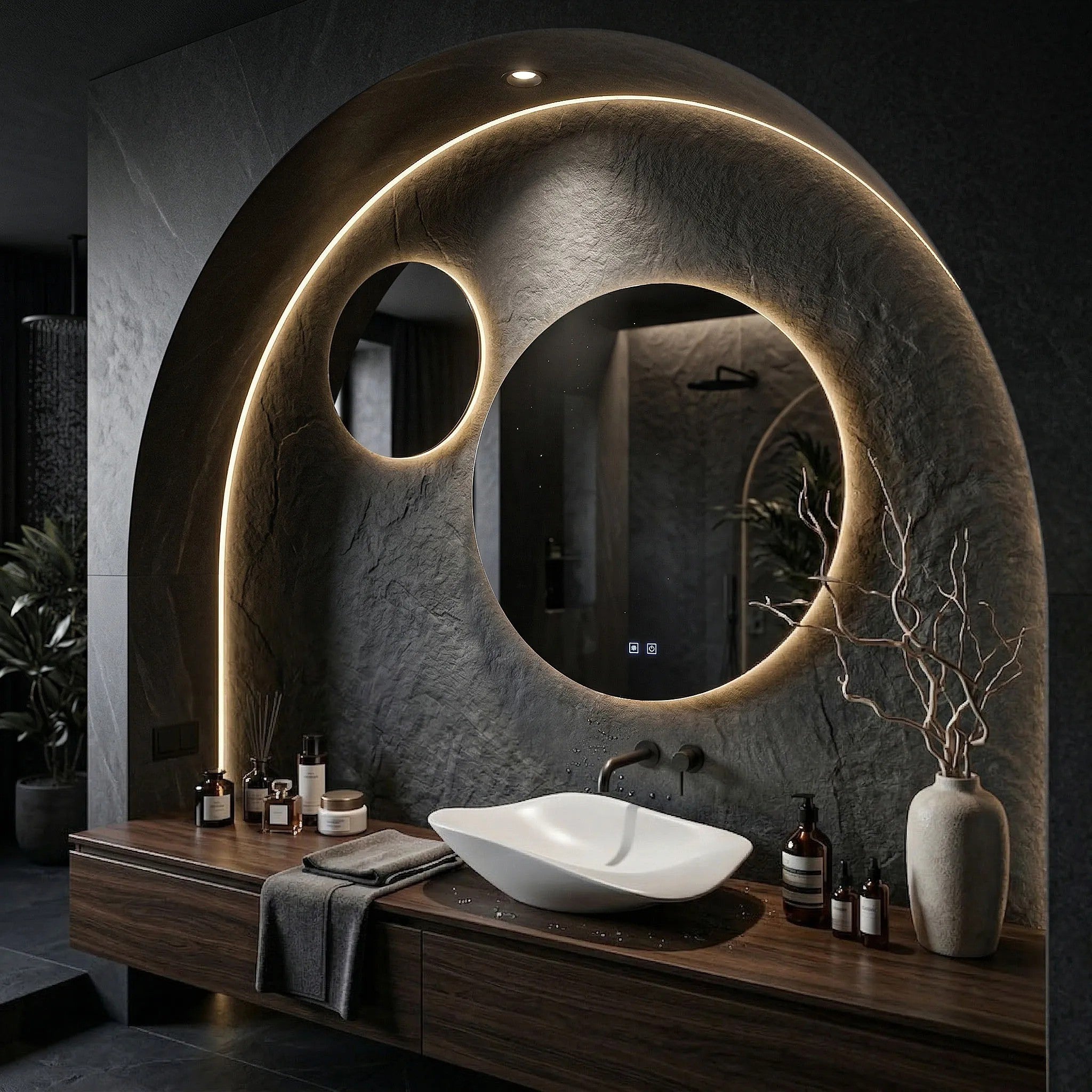 LUSTRO ŚCIENNE LED R-9045 90cm + 45cm  8