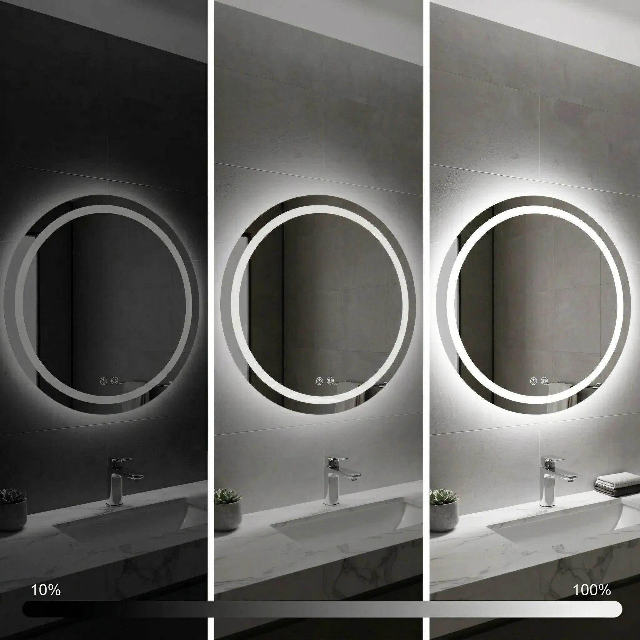Lustro ścienne LED SOFT 90  8