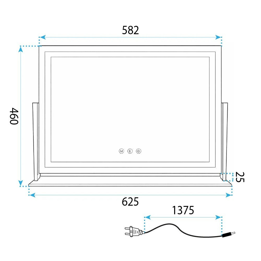 Lustro LED Studio White 58x45  8