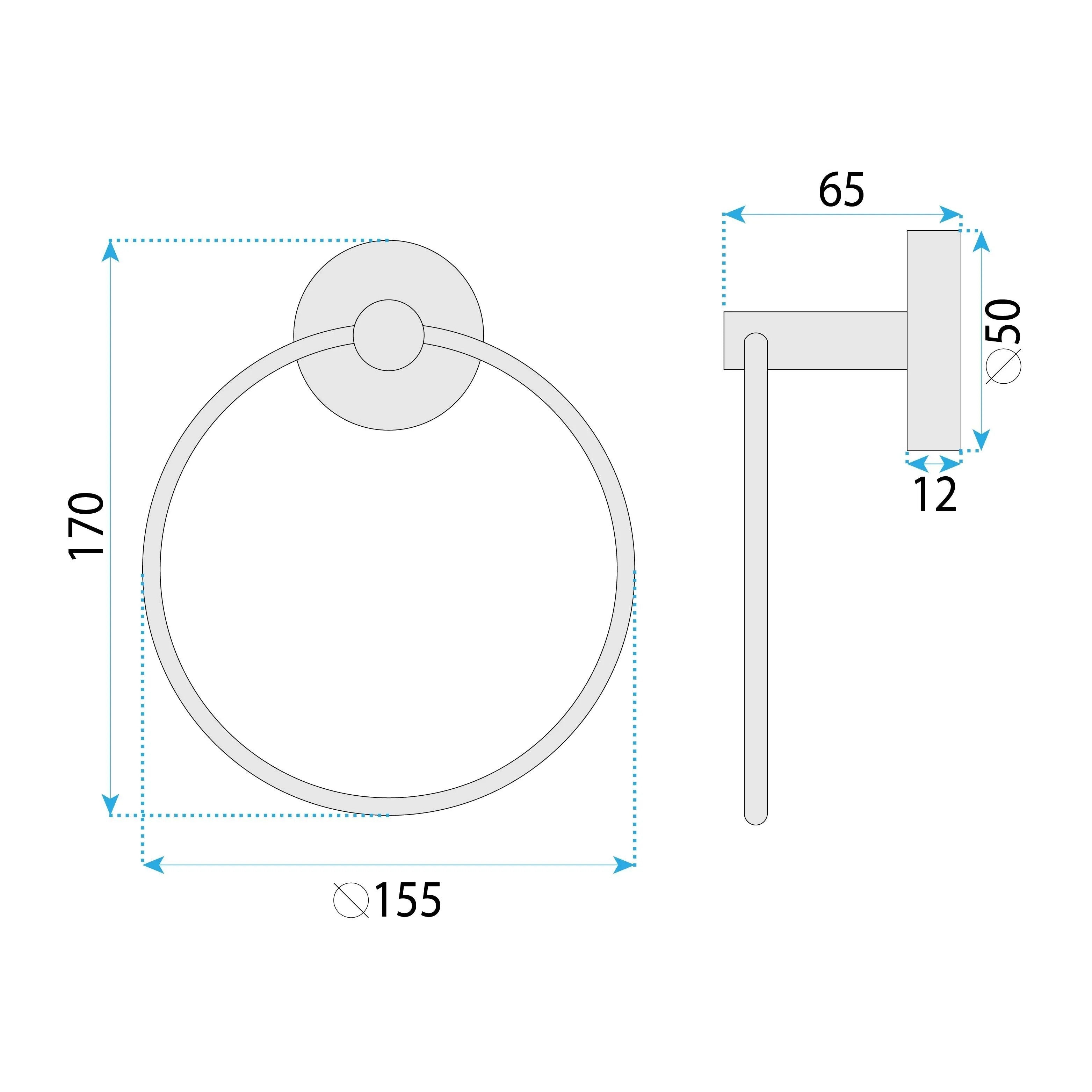 Wieszak łazienkowy Ring 6610 Modern Miedź  8