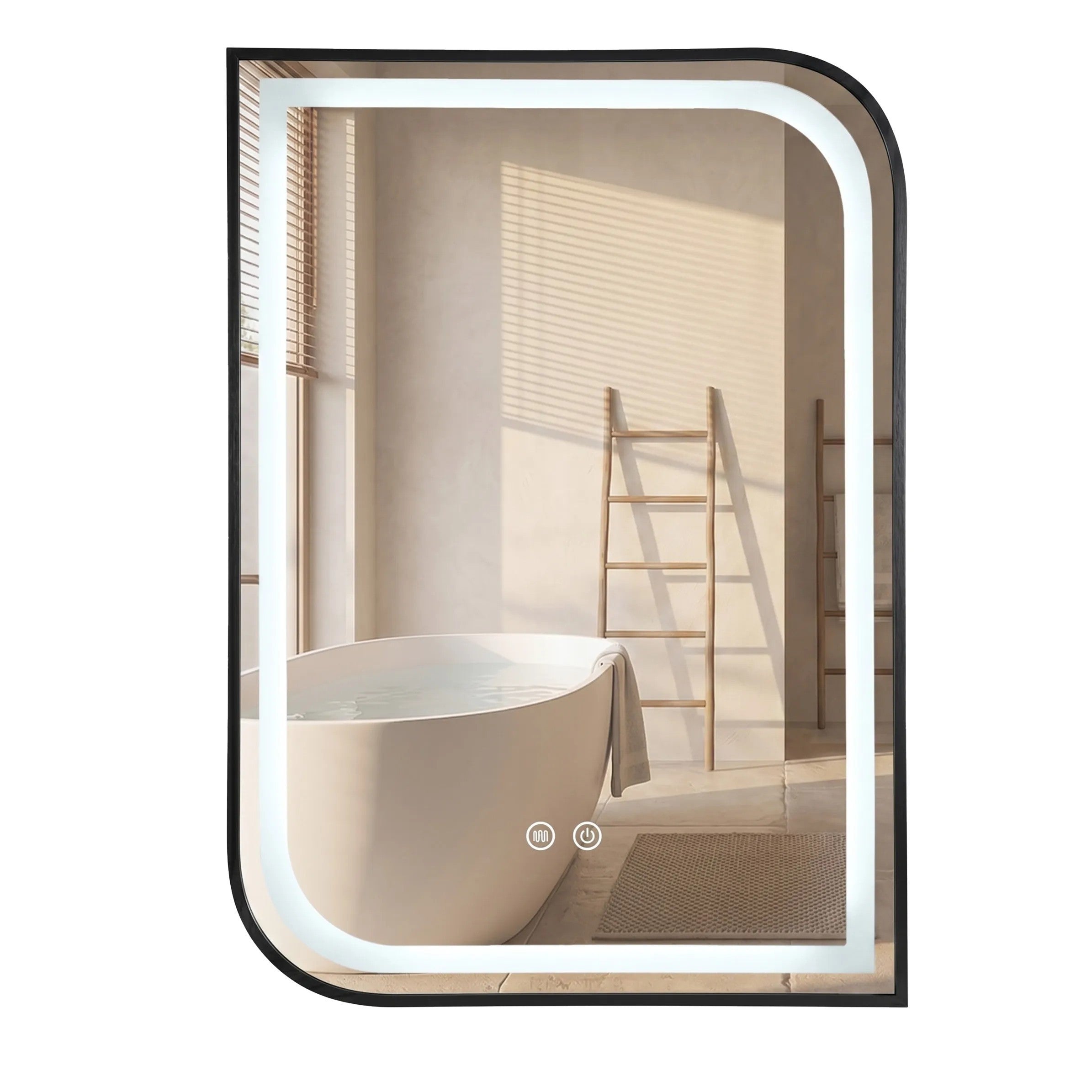 Lustro ścienne LED ZONE 80X60 Czarny  8