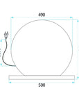 Lustro LED Hollywood Okrągłe White 50 cm  8