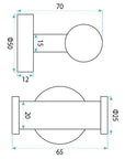 Wieszak podwójny 6612 Modern Nikiel Szczotkowany  8