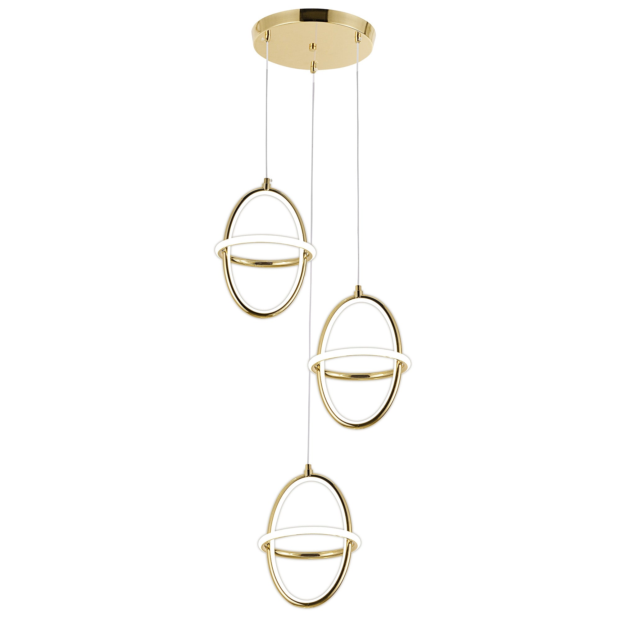 Lampa Wisząca Led G064-3cpr Złota  3
