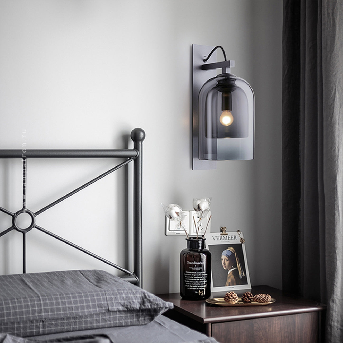 LAMPA ŚCIENNA KINKIET APP1207-1W  Czarny  4