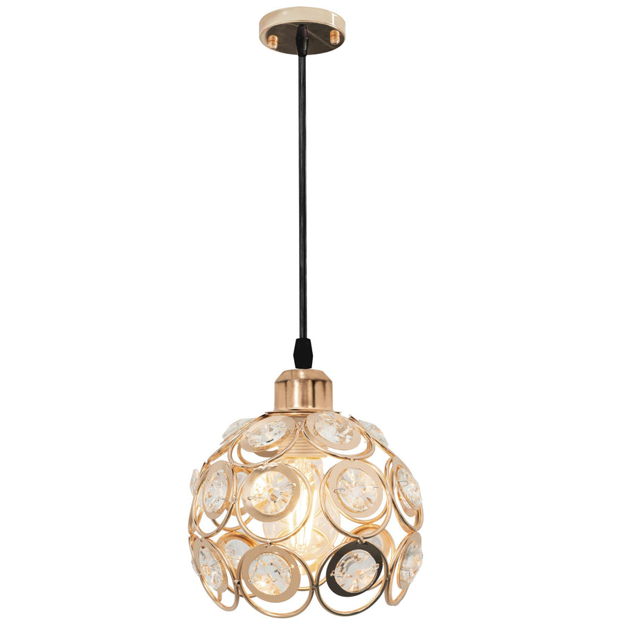 LAMPA WISZĄCA SUFITOWA KRYSZTAŁOWAA APP208-1C Złota